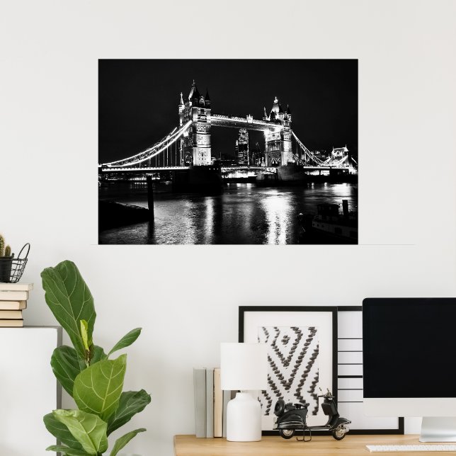 London, Tower Bridge at Night Poster (Home Office)