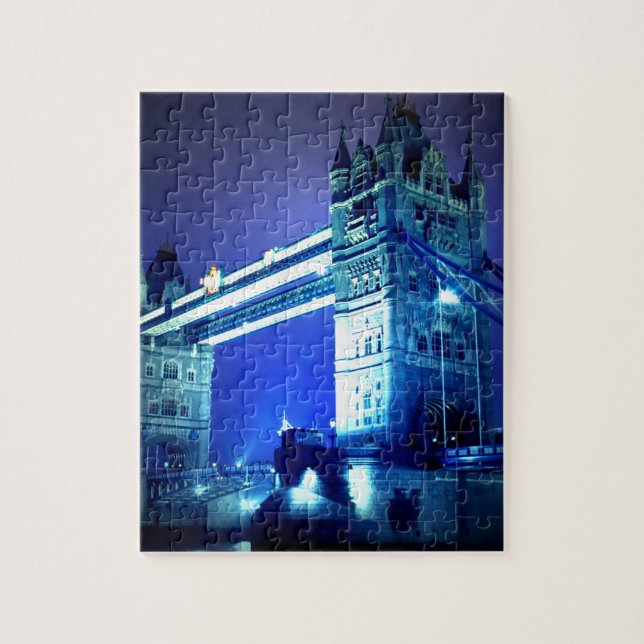 London Tower Bridge & Blue Night Jigsaw Puzzle (Vertical)