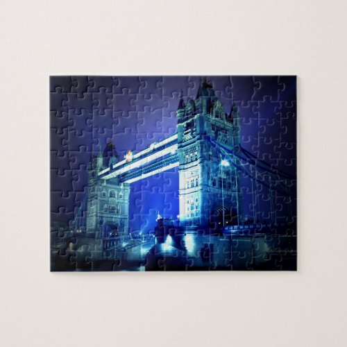 London Tower Bridge  Blue Night Jigsaw Puzzle