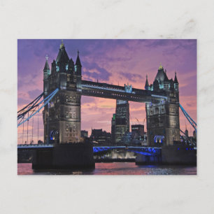 London Tower Bridge British Travel Postcard