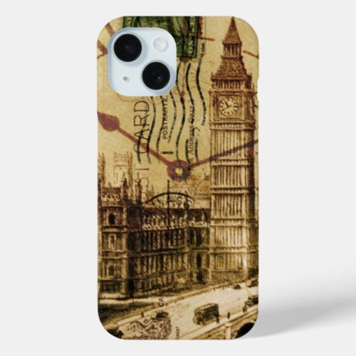 London Tower bridge clocktower big ben iPhone 15 Case