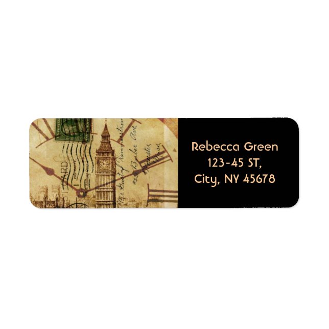 London Tower bridge clocktower big ben Label (Front)