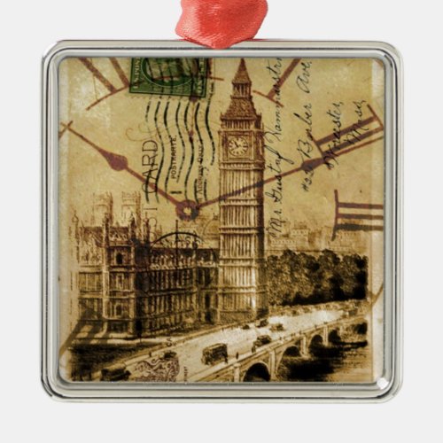 London Tower bridge clocktower big ben Metal Ornament