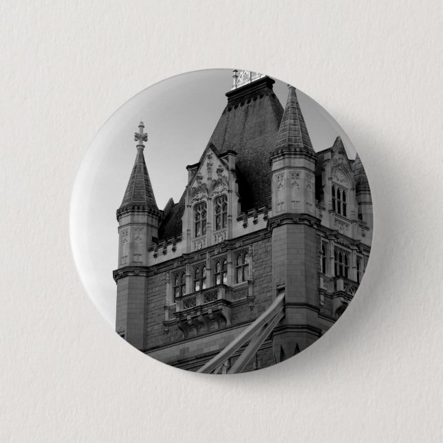 London Tower Bridge Close-up Pinback Button (Front)