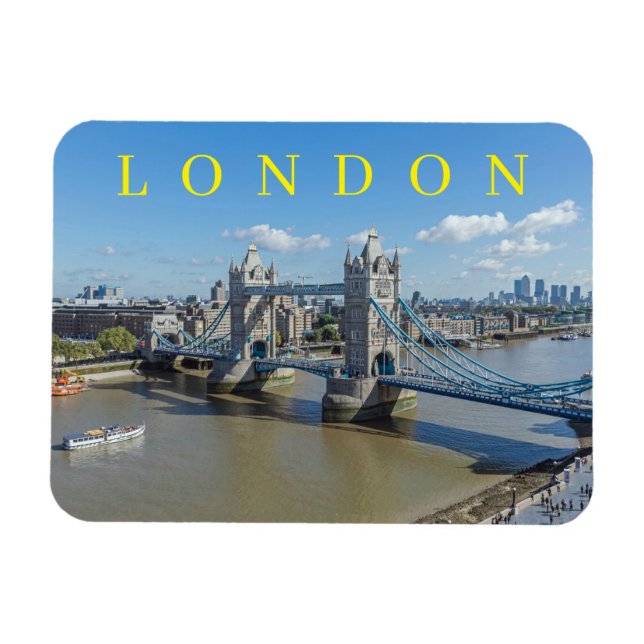 London Tower Bridge from above fridge magnet (Horizontal)