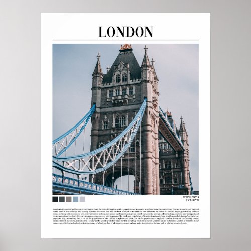 London Tower Bridge Minimalist Wall Art