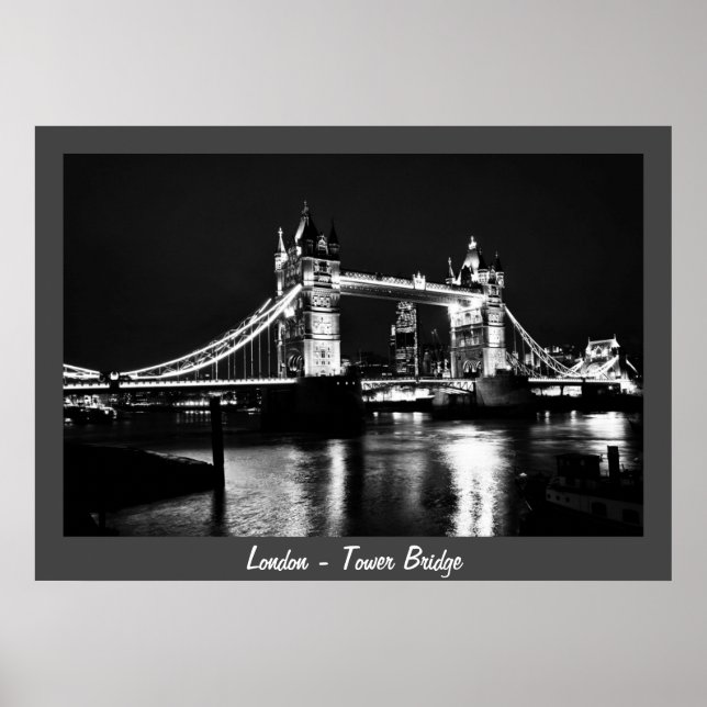 London - Tower Bridge, Night No.2 (Poster) Poster (Front)