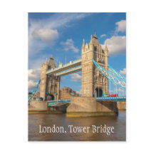 London, Tower Bridge, photography postcard