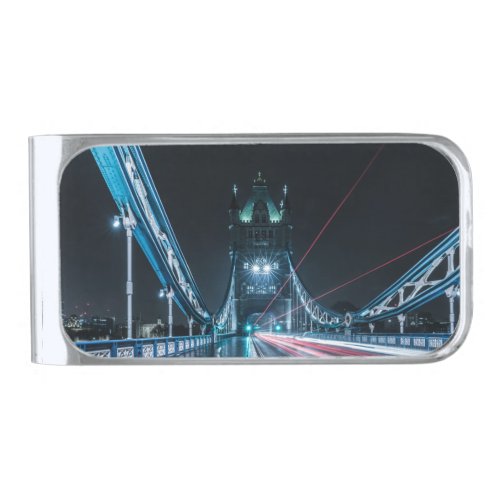 London Tower Bridge Silver Finish Money Clip