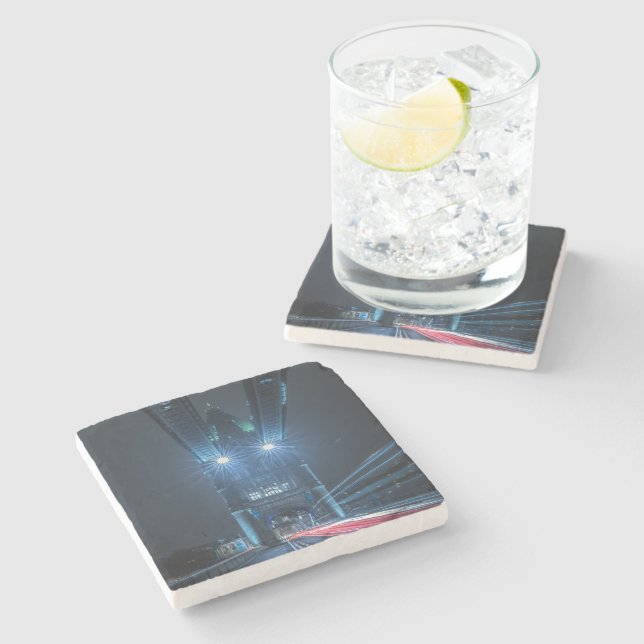 London Tower Bridge Stone Coaster (Side)