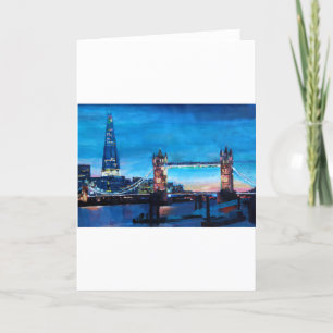 London Tower Bridge with The Shard Card