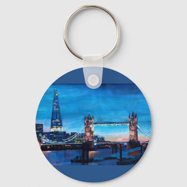 London Tower Bridge with The Shard Keychain (Front)