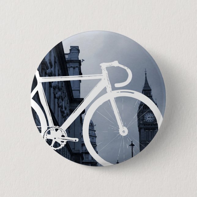 London Track Bicycle Button (Front)