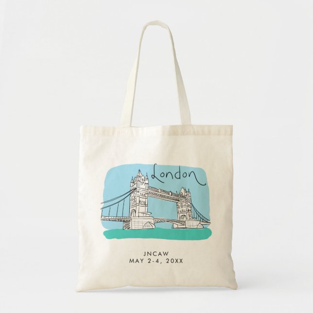 London Trade Show Tote Bag Custom Convention Tote (Front)