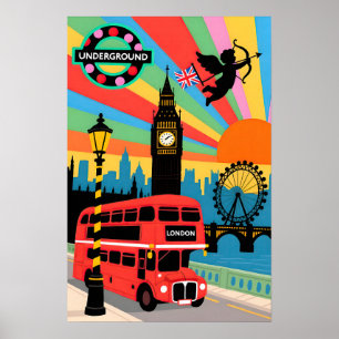 London Travel Pop Art Poster