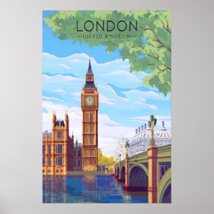 London Travel Poster Big Ben