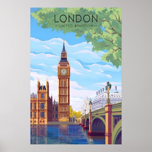 London Travel Poster Big Ben