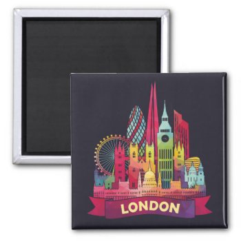 London - Travel To The Famous Landmarks Magnet by GiftStation at Zazzle