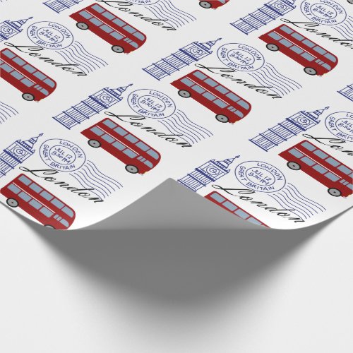 London Travel Wrapping Paper