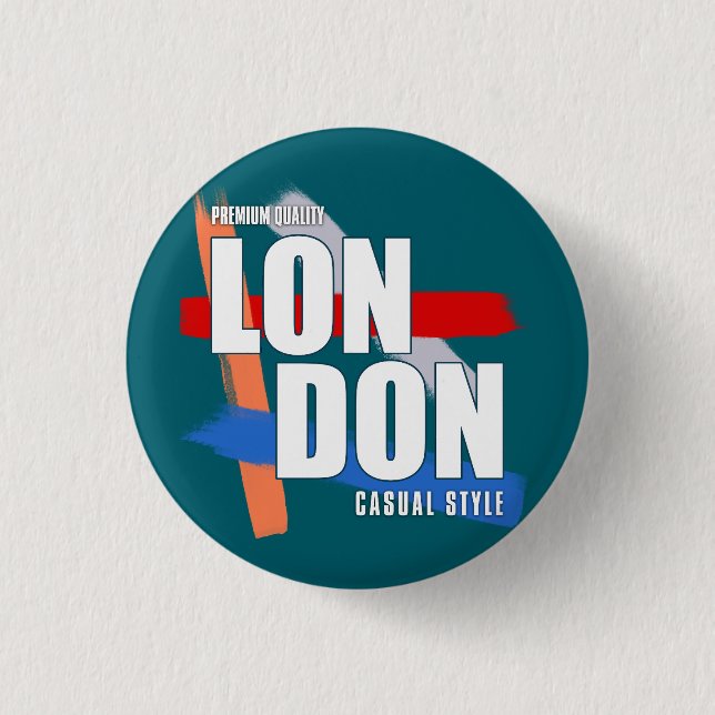 London Typography Button (Front)