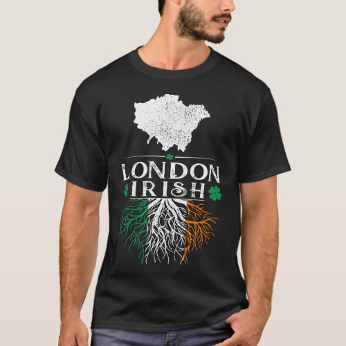London UK City Irish Roots St Patrick Day T_Shirt