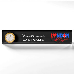 London UK custom desk name plate