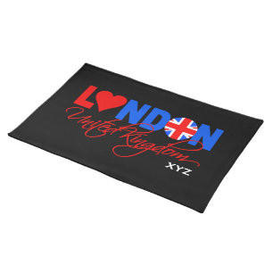 London UK custom monogram placemats