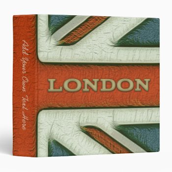 London Uk Flag 1.5" Binder by EnglishTeePot at Zazzle