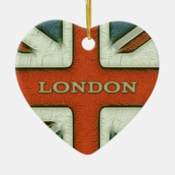 London Uk Flag Ceramic Ornament by EnglishTeePot at Zazzle