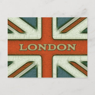 London UK Flag Postcard