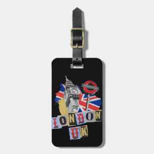London UK retro style design Luggage Tag