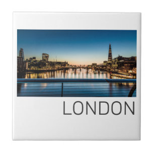 London Uk Skyline United Kingdom England Souvenir Ceramic Tile