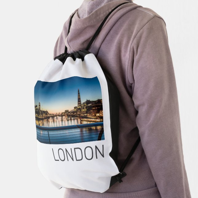 London Uk Skyline United Kingdom England Souvenir Drawstring Bag (Insitu)