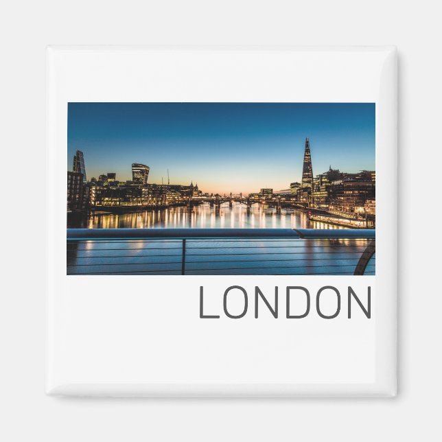 London Uk Skyline United Kingdom England Souvenir Magnet (Front)