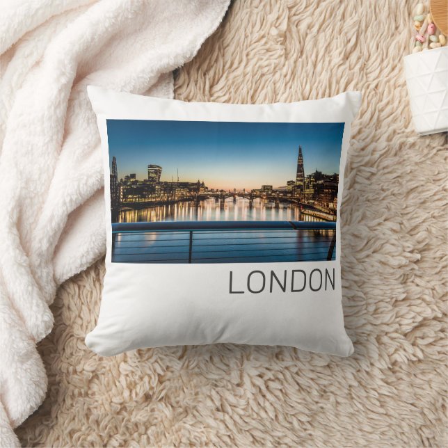 London Uk Skyline United Kingdom England Souvenir Throw Pillow (Blanket)