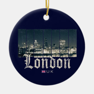 London Uk Skyline United Kingdom England vintage Ceramic Ornament