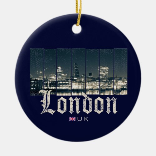 London Uk Skyline United Kingdom England vintage Ceramic Ornament