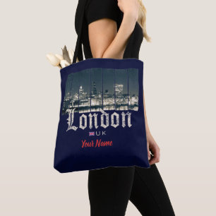 London Uk Skyline United Kingdom England vintage Tote Bag