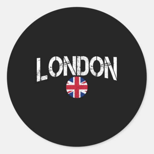 London Uk United Kingdom Union Jack England Classic Round Sticker