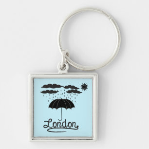 London Under An Umbrella Keychain