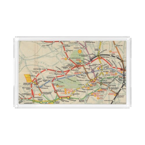 London Underground Railways Map Acrylic Tray