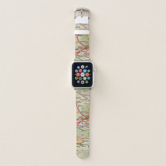 London Underground Railways Map Apple Watch Band (Front)
