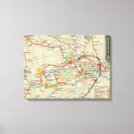 London Underground Railways Map Canvas Print