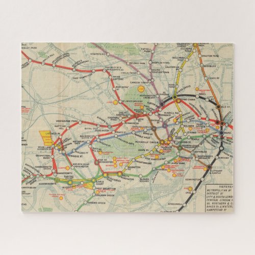 London Underground Railways Map Jigsaw Puzzle