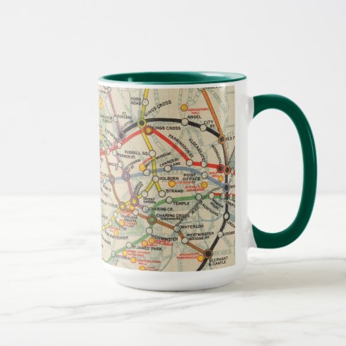 London Underground Railways Map Mug
