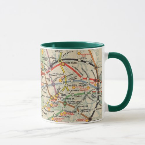 London Underground Railways Map Mug