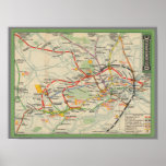 London Underground Railways Map Poster
