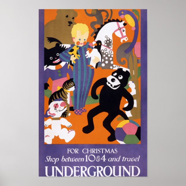 London Underground Vintage Shopping Poster (Front)