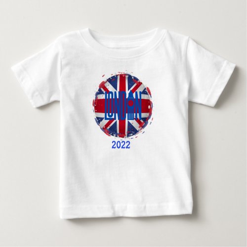 London Union Jack 2022 to personalise   Baby T_Shirt