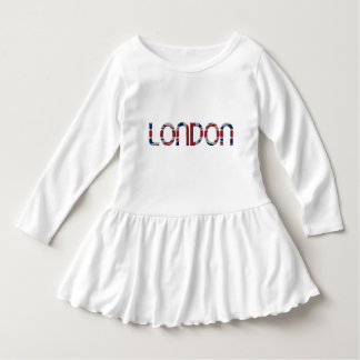 London Union Jack British Flag Typography Elegant Dress